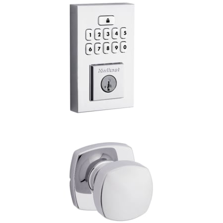 A large image of the Kwikset 720AYKMDT-9260CNT-S Polished Chrome