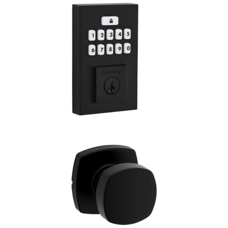 A large image of the Kwikset 720AYKMDT-9260CNT-S Matte Black