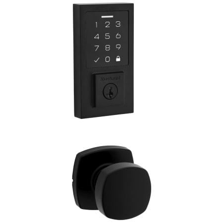A large image of the Kwikset 720AYKMDT-9270CNT-S Matte Black