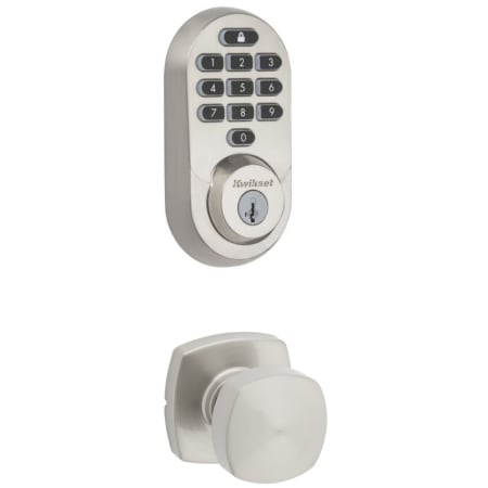 A large image of the Kwikset 720AYKMDT-938WIFIKYPD-S Satin Nickel
