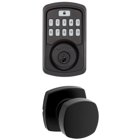 A large image of the Kwikset 720AYKMDT-942BLE-S Matte Black
