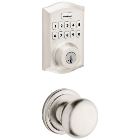 A large image of the Kwikset 720H-620TRLZW700-S Satin Nickel