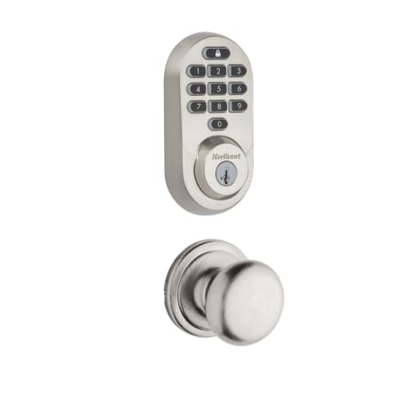 A large image of the Kwikset 720H-938WIFIKYPD-S Satin Nickel