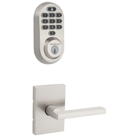 A large image of the Kwikset 720HFLRCT-938WIFIKYPD-S Satin Nickel