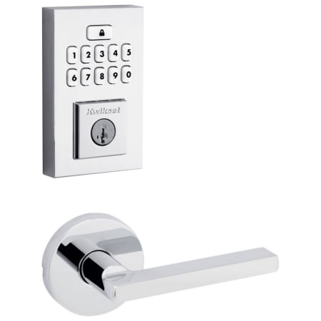 A large image of the Kwikset 720HFLRDT-9260CNT-S Polished Chrome