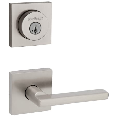 A large image of the Kwikset 720HFLSQT-158SQT-S Satin Nickel