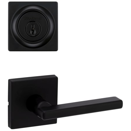 A large image of the Kwikset 720HFLSQT-660SQT-S Matte Black