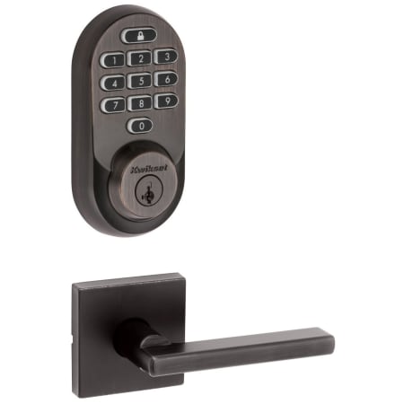 A large image of the Kwikset 720HFLSQT-938WIFIKYPD-S Venetian Bronze