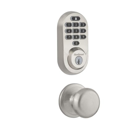 A large image of the Kwikset 720J-938WIFIKYPD-S Satin Nickel