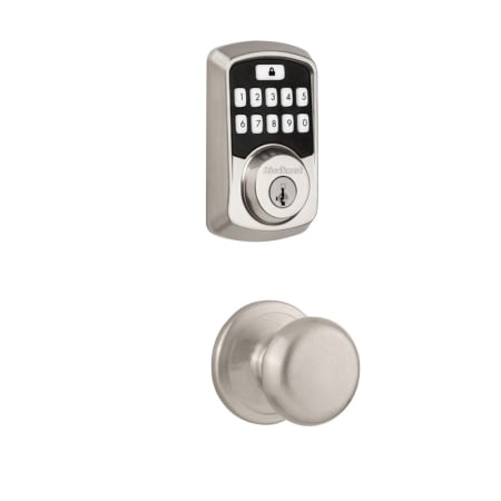 A large image of the Kwikset 720J-942BLE-S Satin Nickel