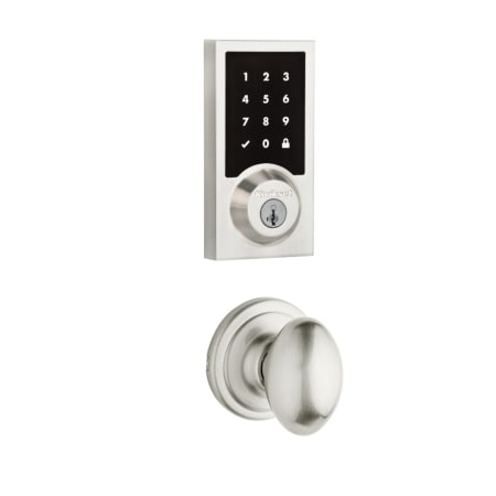A large image of the Kwikset 720L-916CNTZW-S Satin Nickel