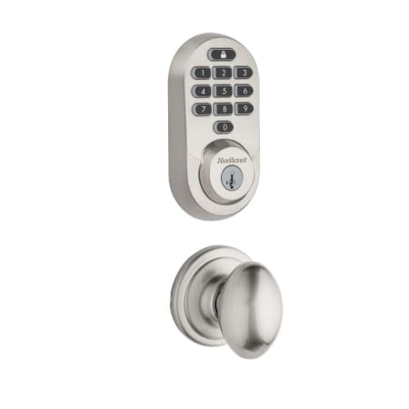A large image of the Kwikset 720L-938WIFIKYPD-S Satin Nickel