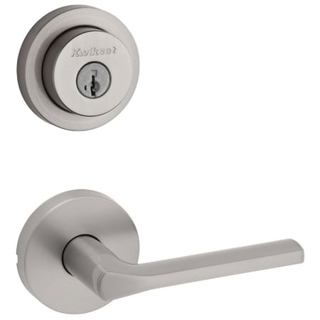 A large image of the Kwikset 720LSLRDT-158RDT-S Satin Nickel