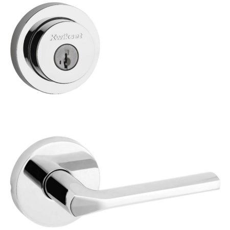 A large image of the Kwikset 720LSLRDT-158RDT-S Polished Chrome