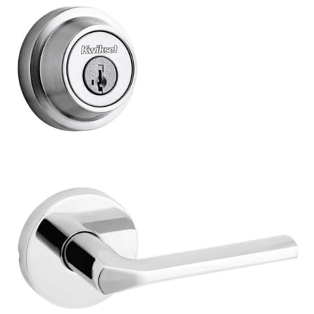 A large image of the Kwikset 720LSLRDT-660RDT-S Polished Chrome