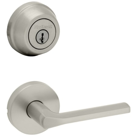 A large image of the Kwikset 720LSLRDT-780-S Satin Nickel