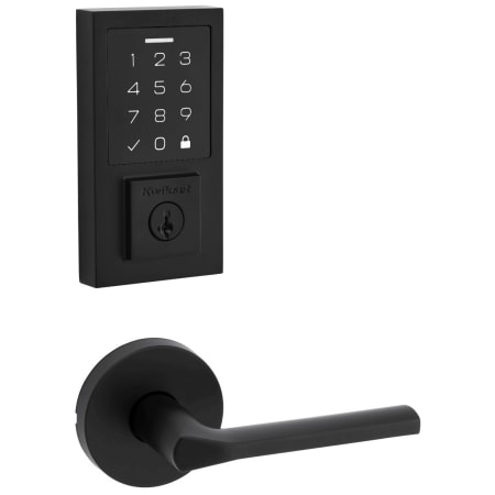 A large image of the Kwikset 720LSLRDT-9270CNT-S Matte Black