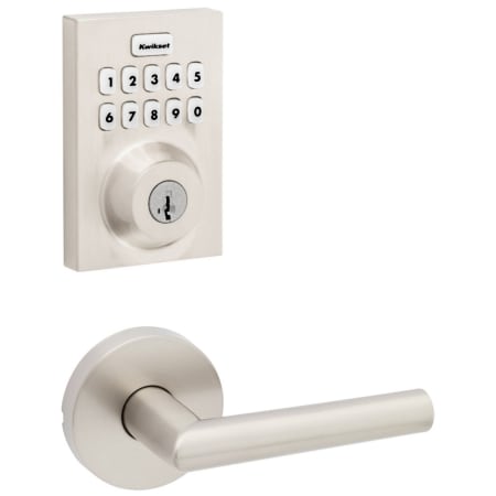 A large image of the Kwikset 720MILRDT-620CNTZW700-S Satin Nickel