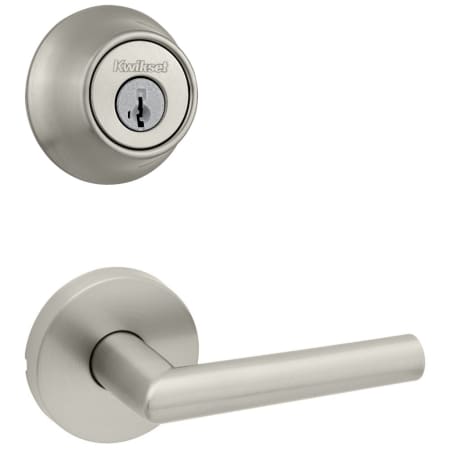 A large image of the Kwikset 720MILRDT-660-S Satin Nickel