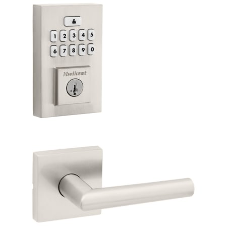 A large image of the Kwikset 720MILSQT-9260CNT-S Satin Nickel