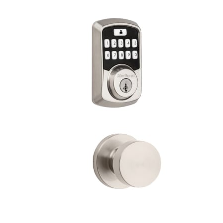 A large image of the Kwikset 720PSKRDT-942BLE-S Satin Nickel