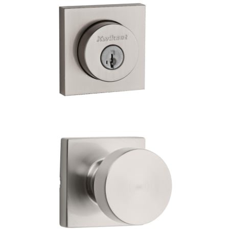 A large image of the Kwikset 720PSKSQT-158SQT-S Satin Nickel
