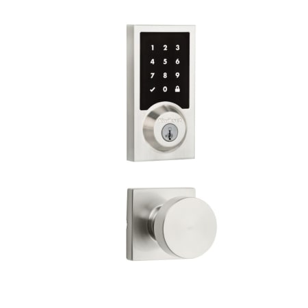 A large image of the Kwikset 720PSKSQT-916CNTZW-S Satin Nickel
