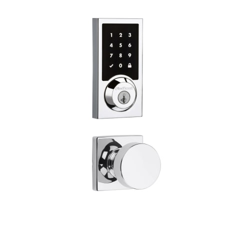 A large image of the Kwikset 720PSKSQT-916CNTZW-S Polished Chrome