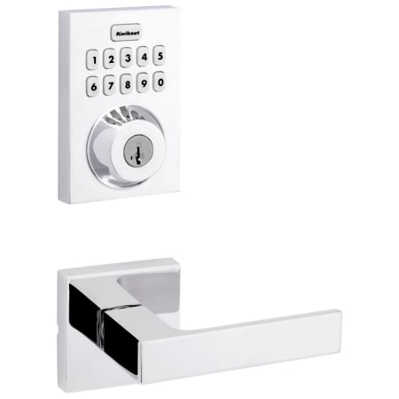 A large image of the Kwikset 720SALSQT-620CNTZW700-S Polished Chrome