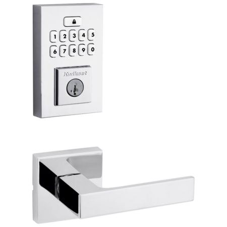 A large image of the Kwikset 720SALSQT-9260CNT-S Polished Chrome