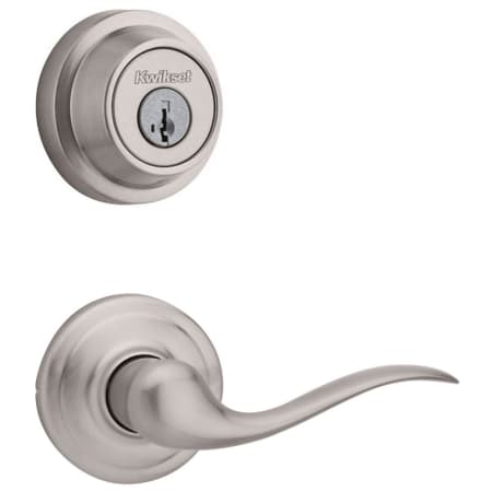 A large image of the Kwikset 720TNL-660RDT-S Satin Nickel