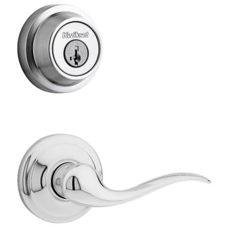 A large image of the Kwikset 720TNL-660RDT-S Polished Chrome