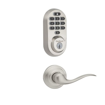 A large image of the Kwikset 720TNL-938WIFIKYPD-S Satin Nickel