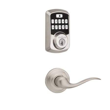 A large image of the Kwikset 720TNL-942BLE-S Satin Nickel