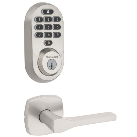 A large image of the Kwikset 720TPLMDT-938WIFIKYPD-S Satin Nickel