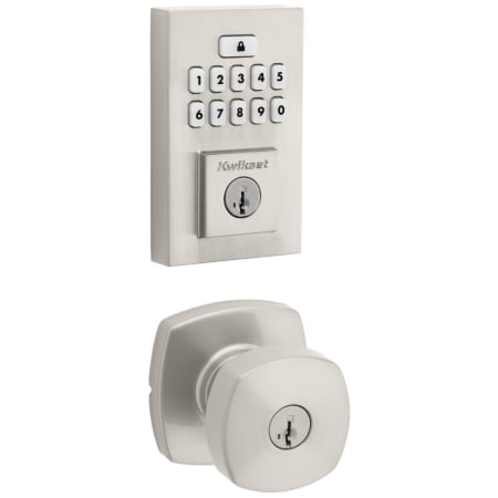 A large image of the Kwikset 740AYKMDT-9260CNT-S Satin Nickel