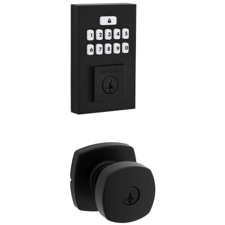 A large image of the Kwikset 740AYKMDT-9260CNT-S Matte Black