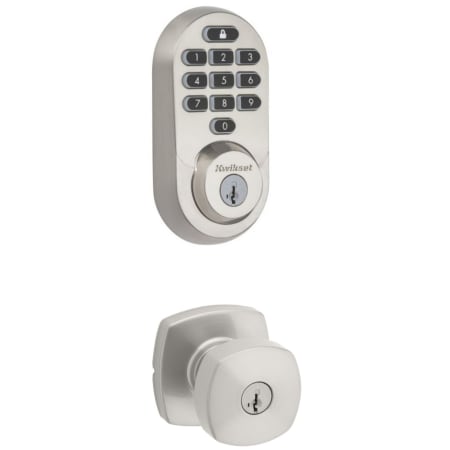 A large image of the Kwikset 740AYKMDT-938WIFIKYPD-S Satin Nickel