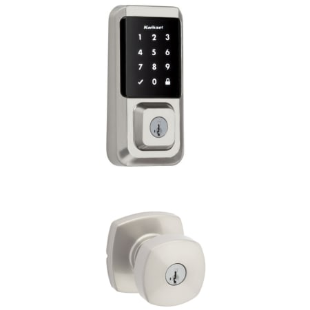 A large image of the Kwikset 740AYKMDT-939WIFITSCR-S Satin Nickel