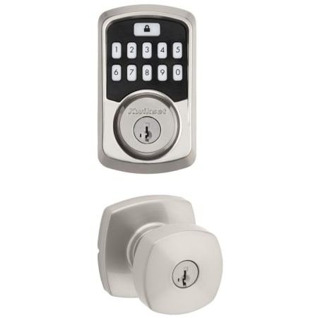 A large image of the Kwikset 740AYKMDT-942BLE-S Satin Nickel
