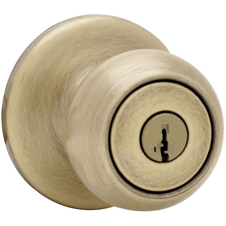 A large image of the Kwikset 740C-S Antique Brass