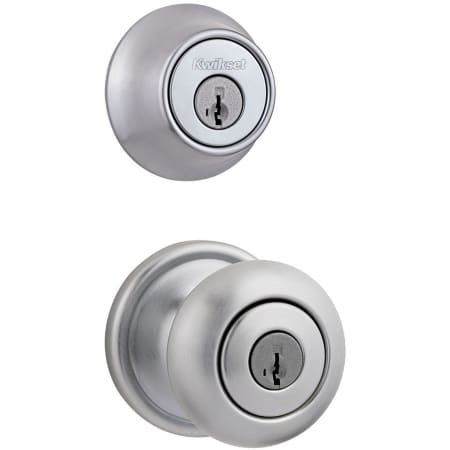 A large image of the Kwikset 740H-660-S Satin Chrome
