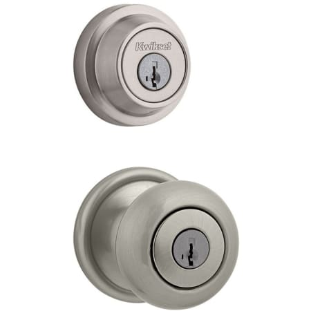 A large image of the Kwikset 740H-660CRR-S Satin Nickel