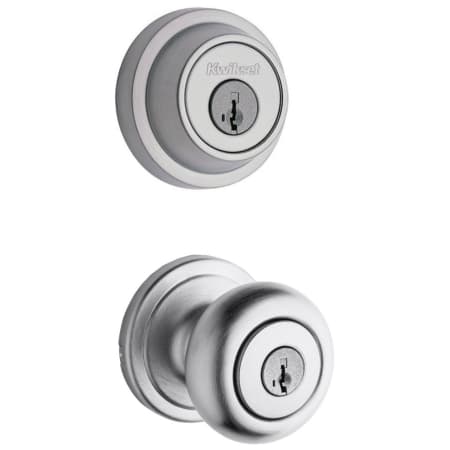 A large image of the Kwikset 740H-660RDT-S Satin Chrome