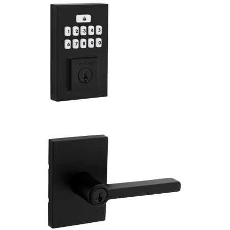A large image of the Kwikset 740HFLRCT-9260CNT-S Matte Black