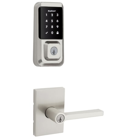 A large image of the Kwikset 740HFLRCT-939WIFITSCR-S Satin Nickel