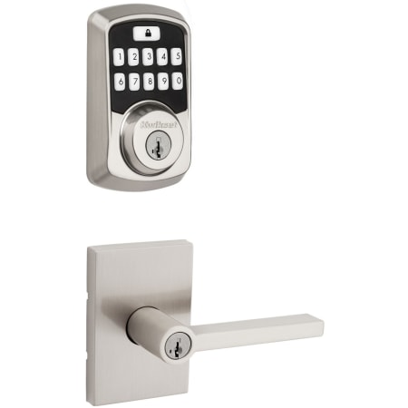 A large image of the Kwikset 740HFLRCT-942BLE-S Satin Nickel