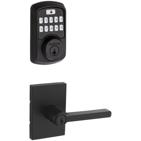 A large image of the Kwikset 740HFLRCT-942BLE-S Matte Black