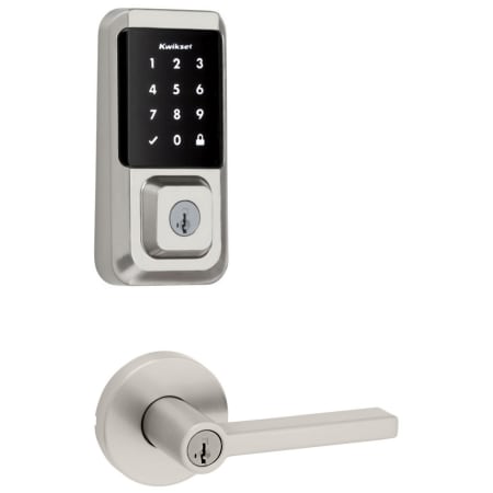 A large image of the Kwikset 740HFLRDT-939WIFITSCR-S Satin Nickel