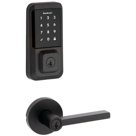 A large image of the Kwikset 740HFLRDT-939WIFITSCR-S Matte Black